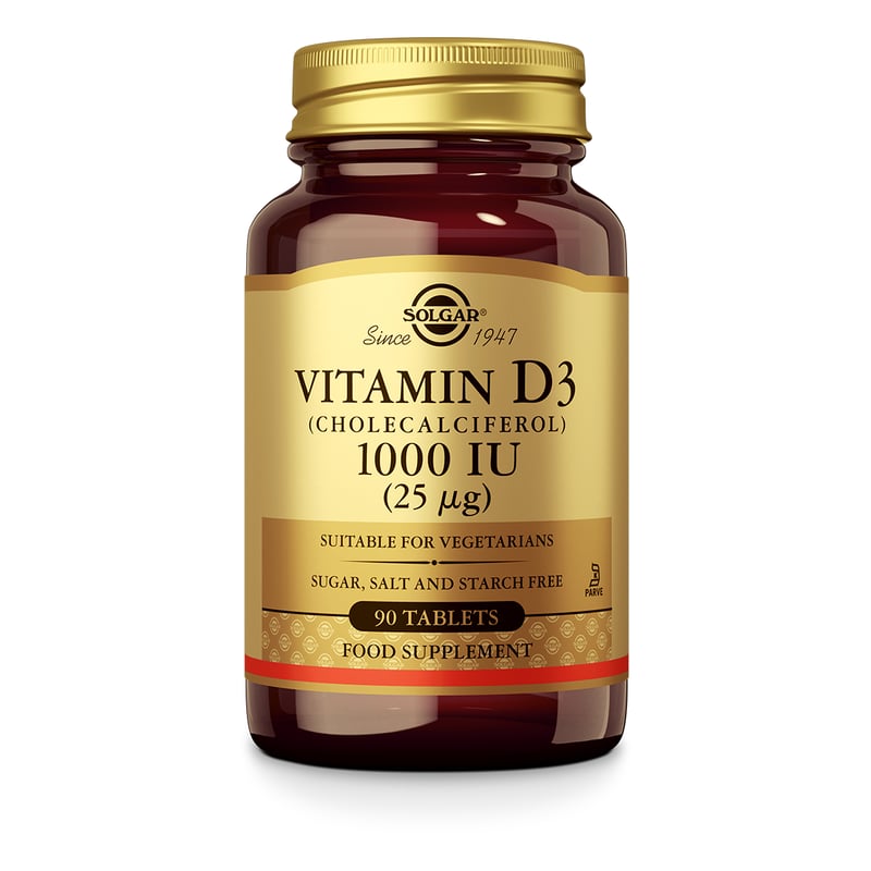Solgar Vitamins Vitamin D-3 25 µg/1000 IU (vitamine D uit wolvet) afbeelding