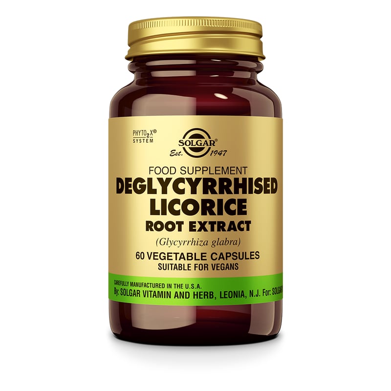 Solgar Vitamins Deglycyrrhised Licorice Root (zoethout) Solgar Vitamins Deglycyrrhised Licorice Root (zoethout) afbeelding