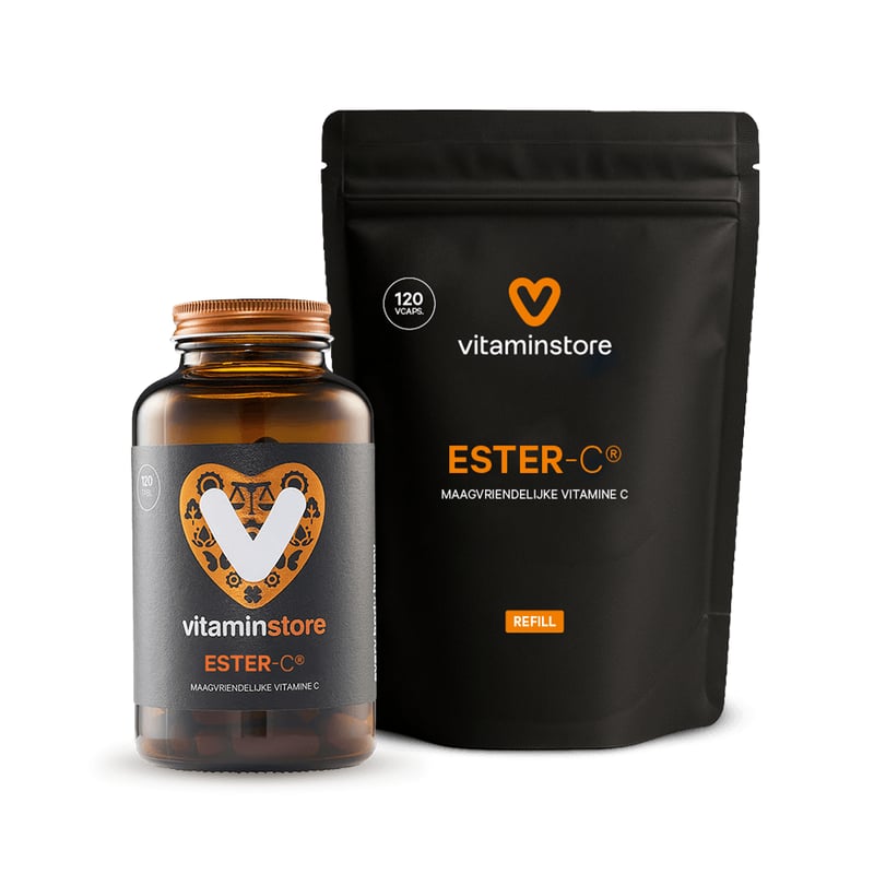 Vitaminstore Ester-C 500 pot + refill 120 st. afbeelding