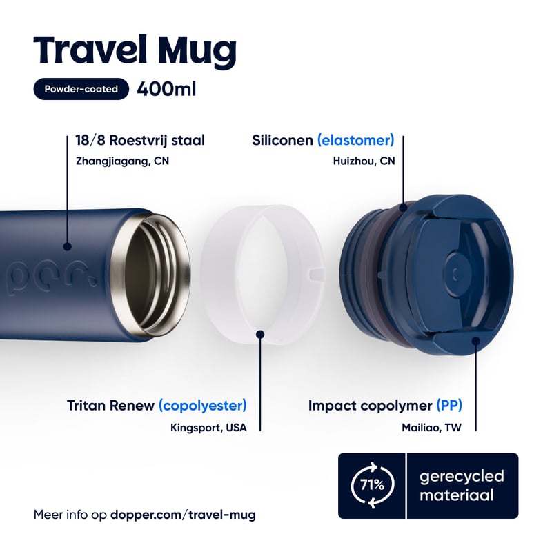 Dopper Dopper Travel Mug Breaking Blue afbeelding