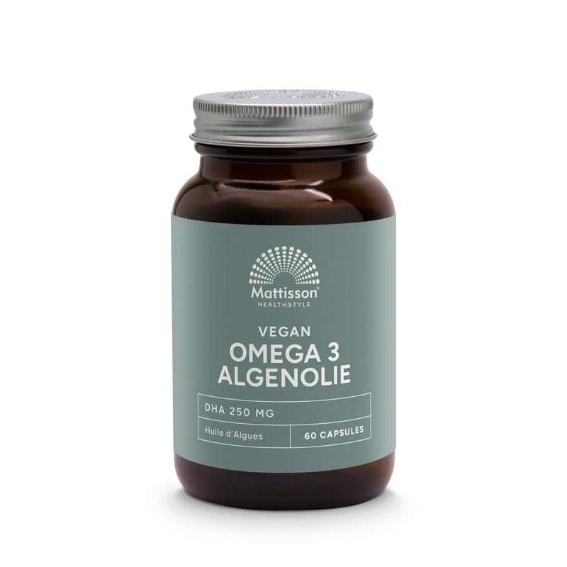 Mattisson Healthstyle Vegan Omega-3 Algenolie DHA 260 mg Mattisson Healthstyle Vegan Omega-3 Algenolie DHA 260 mg afbeelding