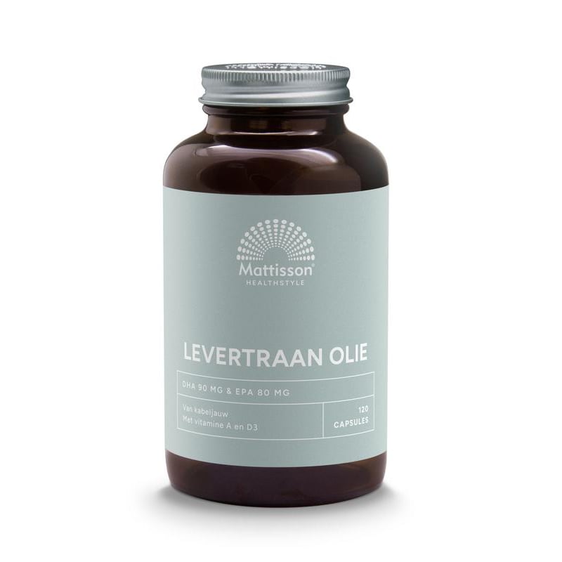 Mattisson Healthstyle Levertraanolie 1000 mg vitamine A/D Mattisson Healthstyle Levertraanolie 1000 mg vitamine A/D afbeelding