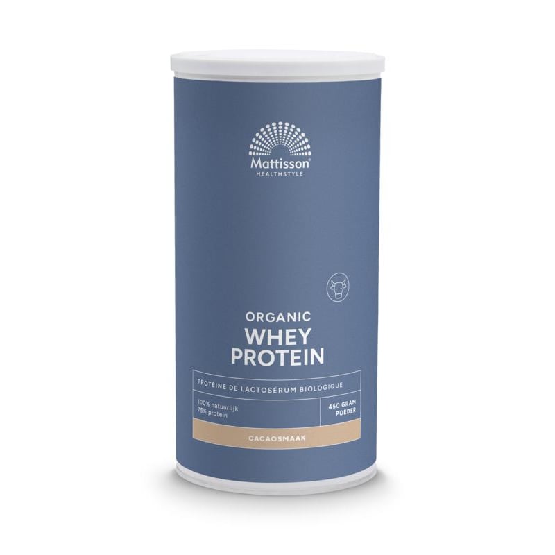 Mattisson Healthstyle Weiproteïne Cacao (75% eiwit, biologische wei) Mattisson Healthstyle Weiproteïne Cacao (75% eiwit, biologische wei) afbeelding