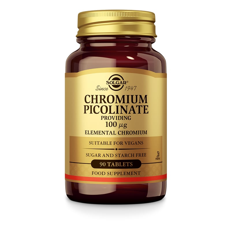 Solgar Vitamins Chromium Picolinate 100 µg (chroom) Solgar Vitamins Chromium Picolinate 100 µg (chroom) afbeelding