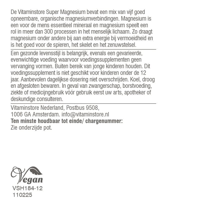 Vitaminstore Super Magnesium Vitaminstore Super Magnesium image
