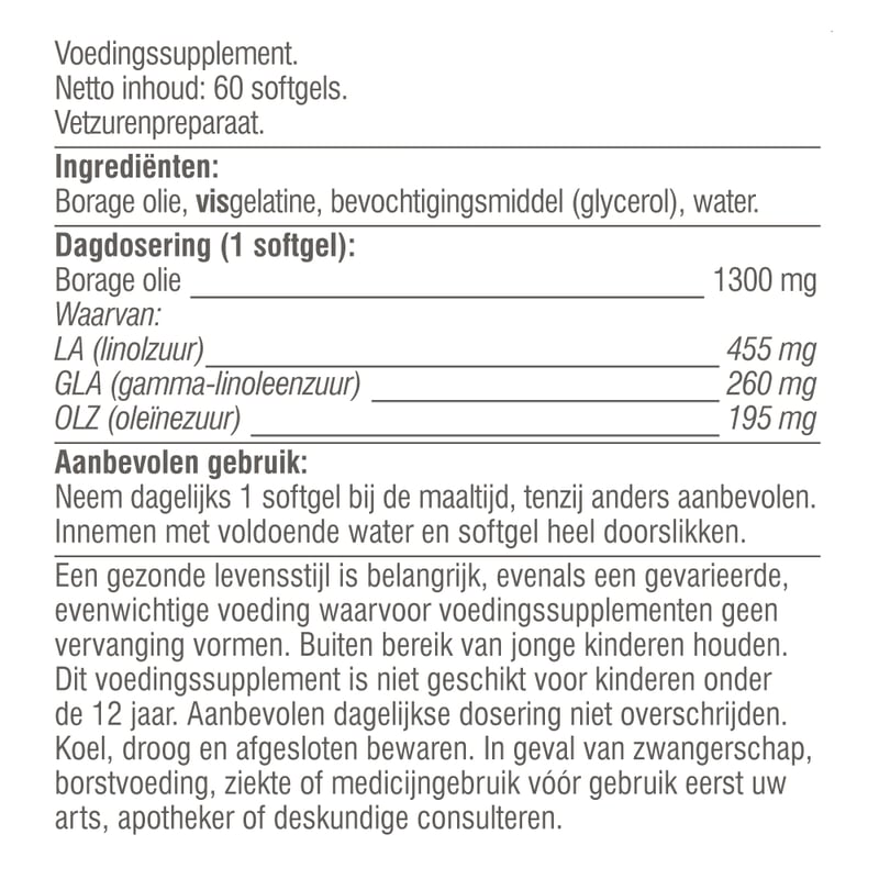 Vitaminstore Borage Olie Extra Sterk GLA (voorheen Zuiver GLA) afbeelding
