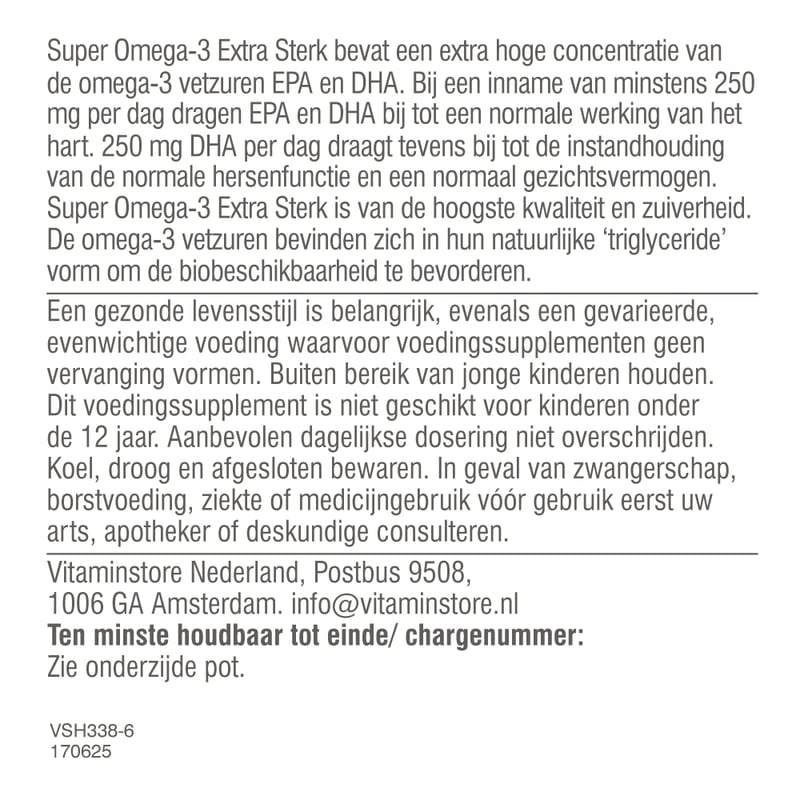 Vitaminstore Super Omega Extra Sterk (visolie) Vitaminstore Super Omega Extra Sterk (visolie) afbeelding