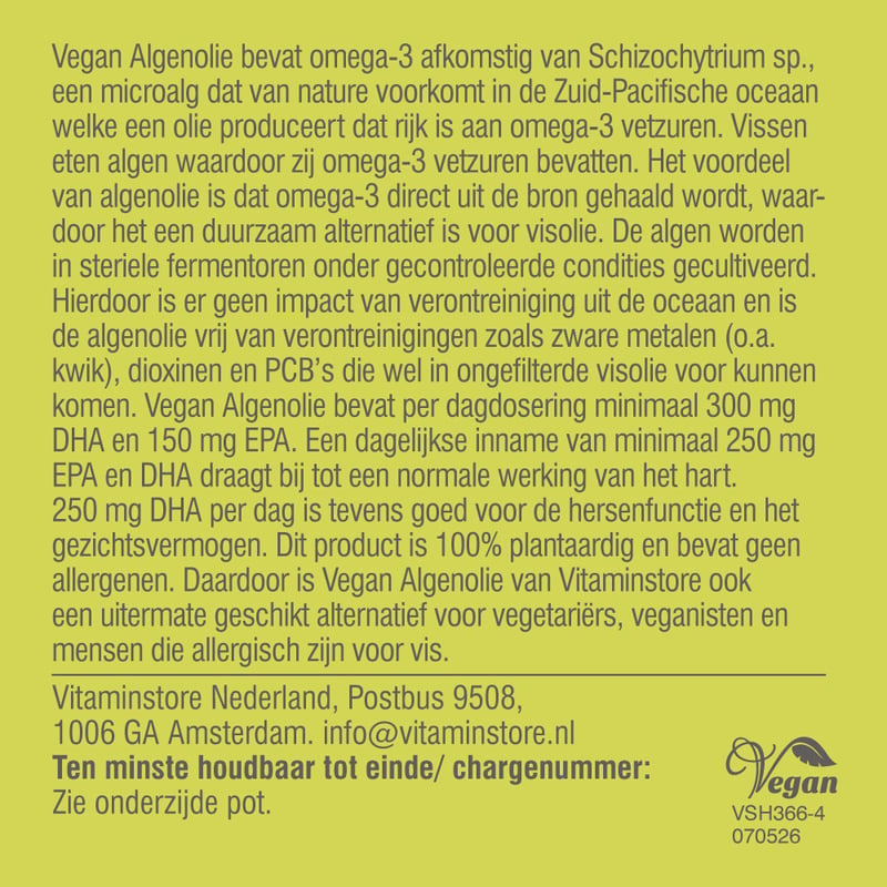 Vitaminstore Veganes Algenöl Vitaminstore Veganes Algenöl Abbildung