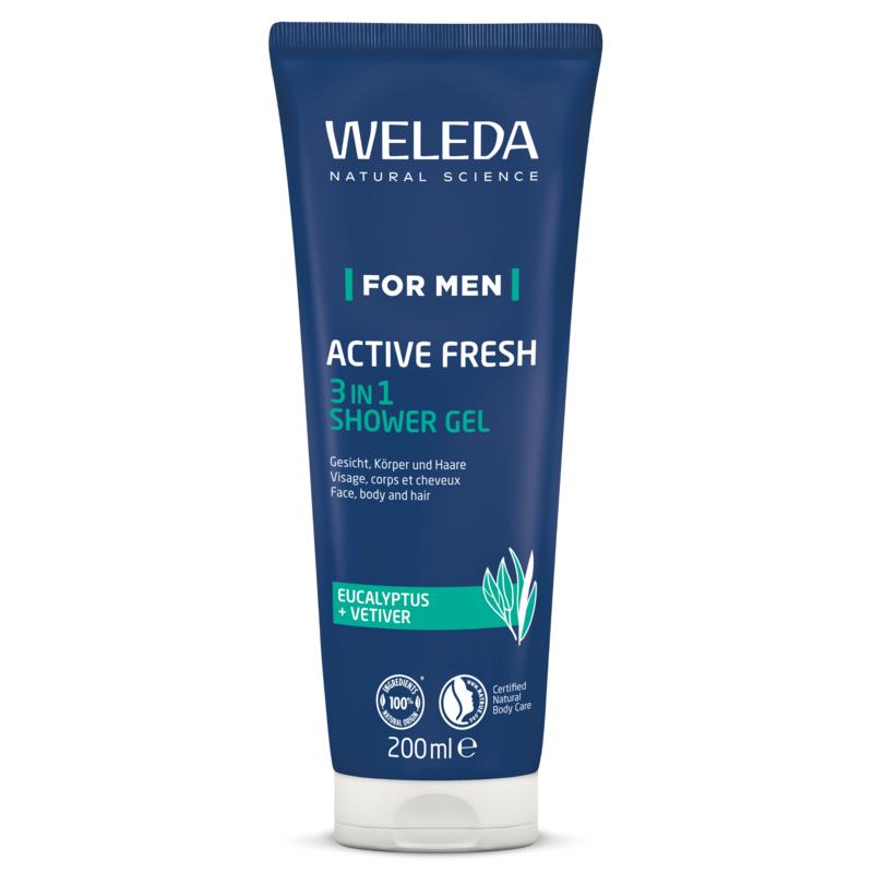 Weleda natuurcosmetica Men Active Fresh 3-in-1 Douchegel afbeelding