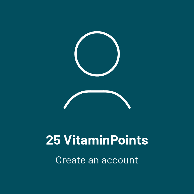 create an account and receive vitamin points
