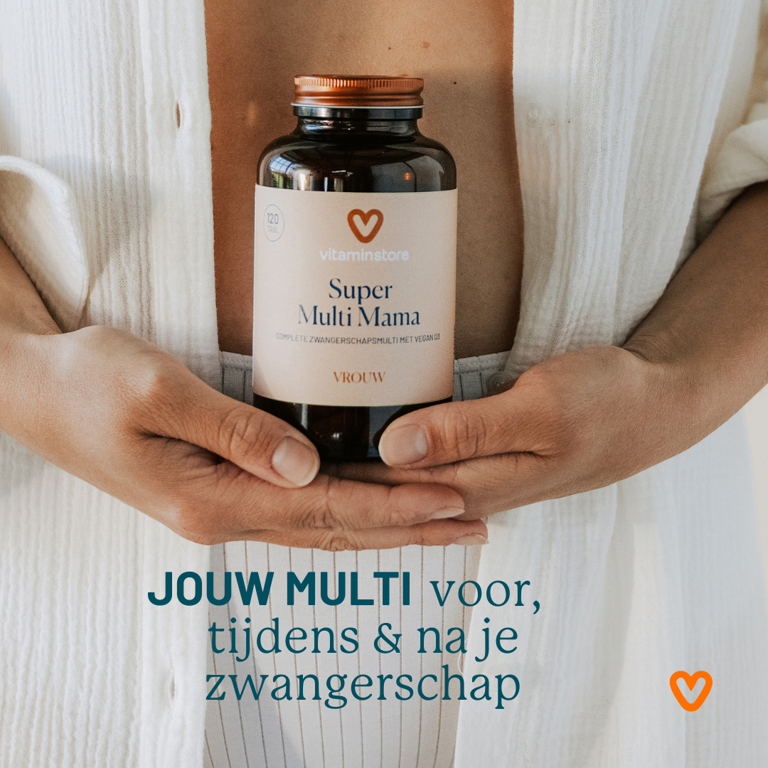 foto van een vrouw met een multi voor zwangere vrouwen