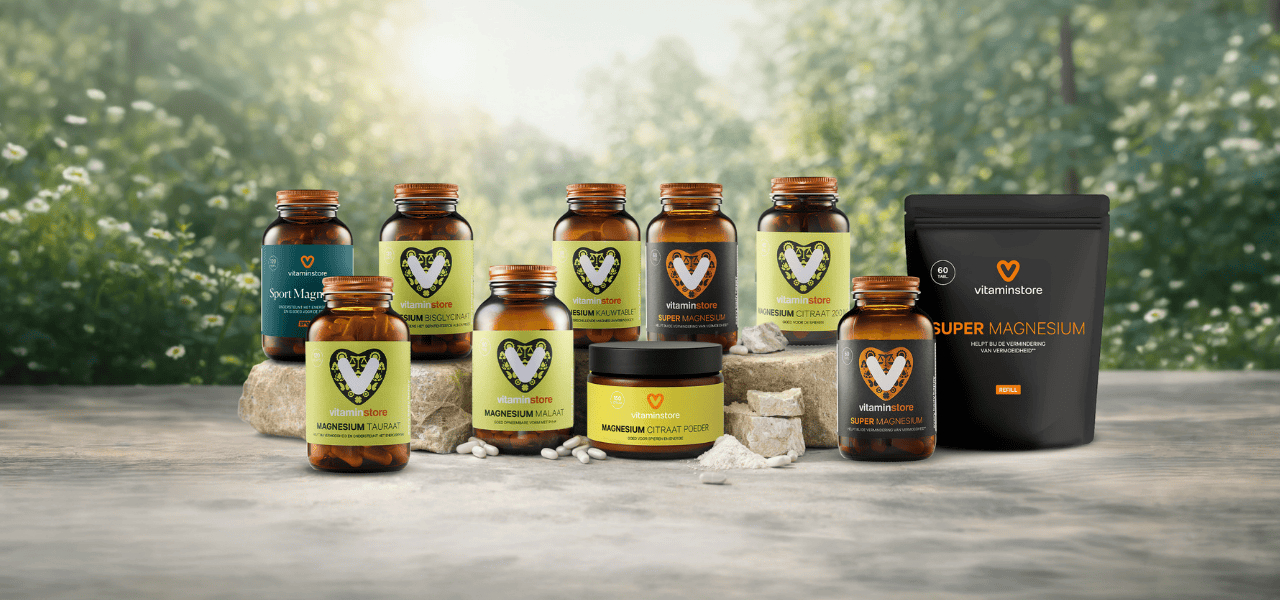 verschillende potten magnesium supplementen