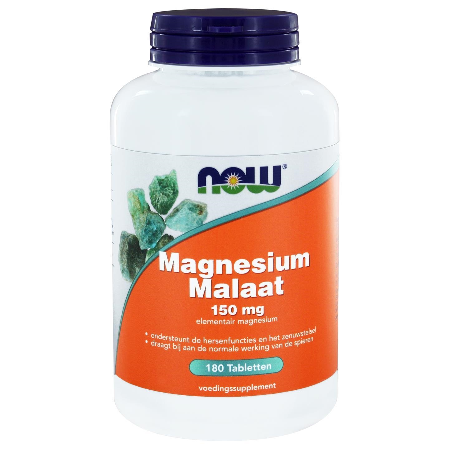 Magnesium Malaat 115 mg (appelzuur gebonden magnesium) - 180 tabletten