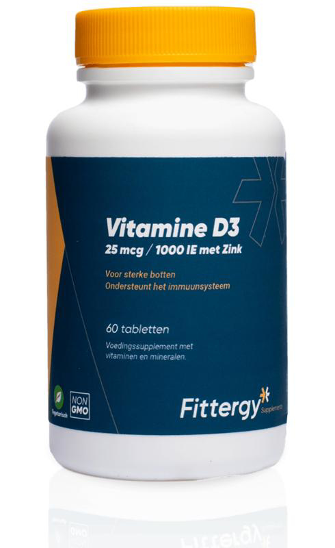 Fittergy - Vitamine D3 25 mcg met Zink