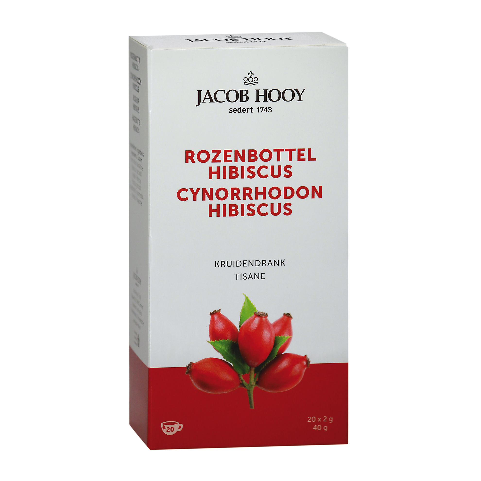 Jacob Hooy - Rozenbottel Hibiscus Thee Zakjes