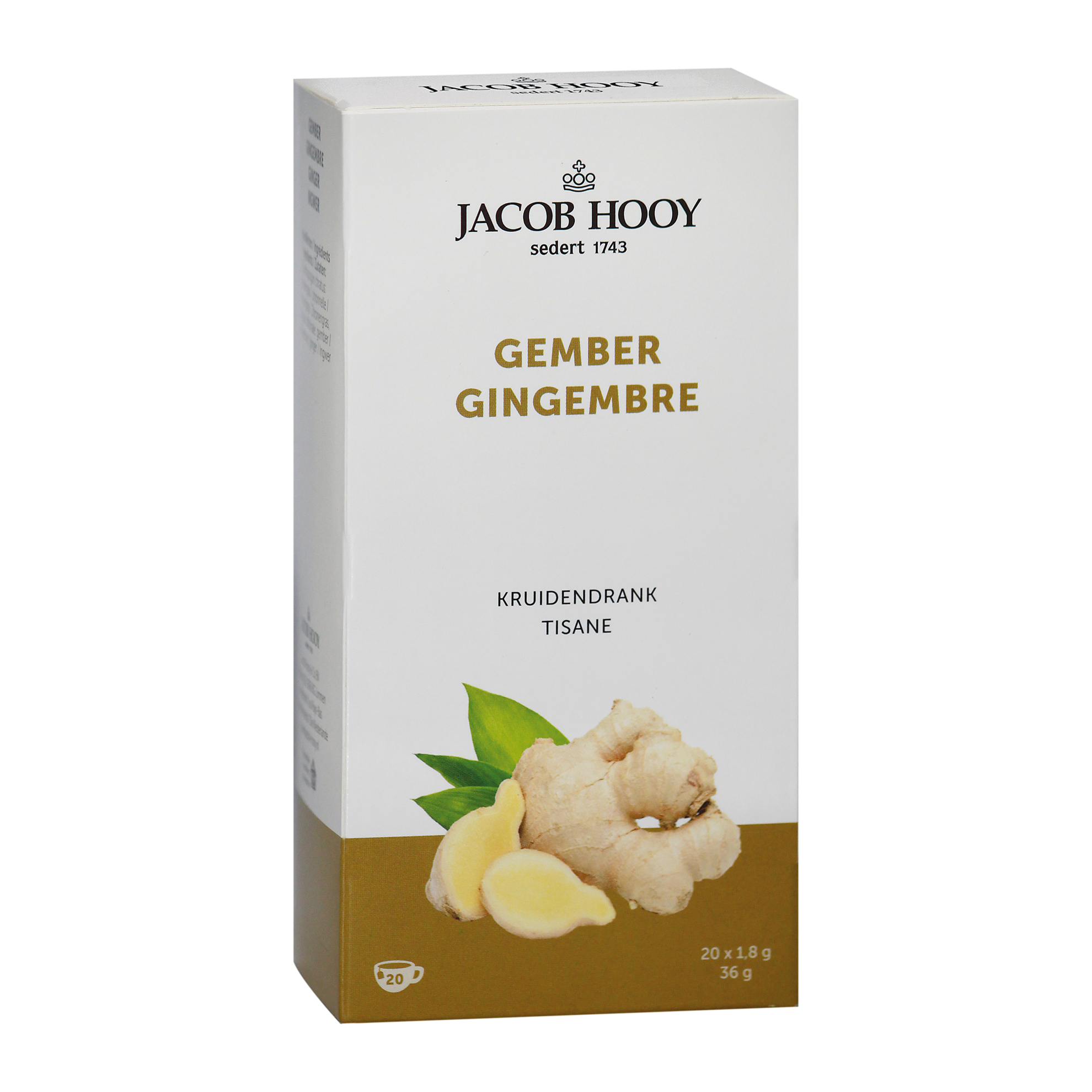 Jacob Hooy - Gember Theezakjes Gold