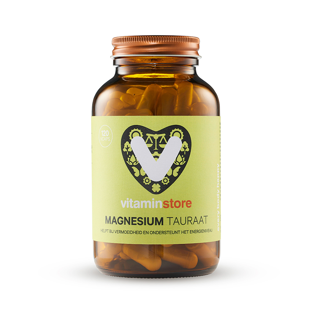  Magnesium Tauraat - 120 vegicaps - Vitaminstore