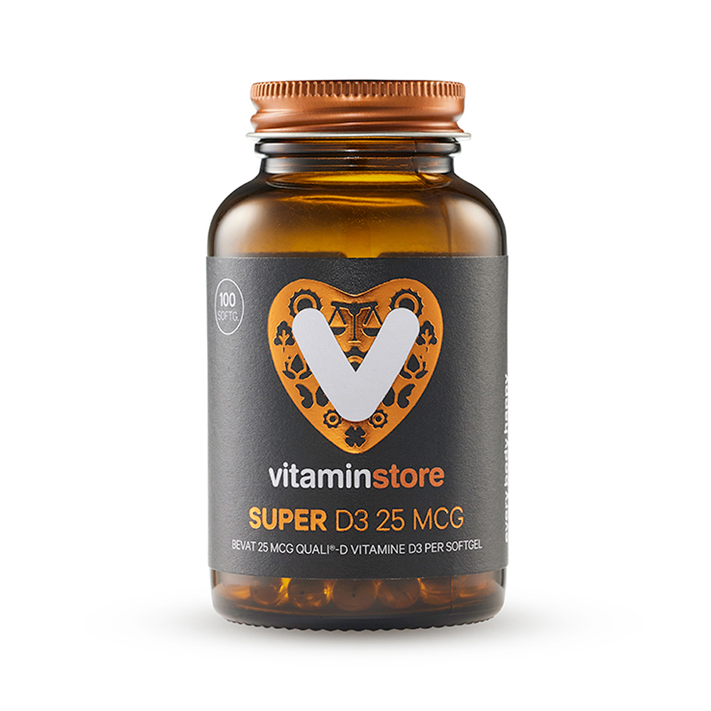  Super D3 25 mcg vitamine D - 100 softgels - Vitaminstore