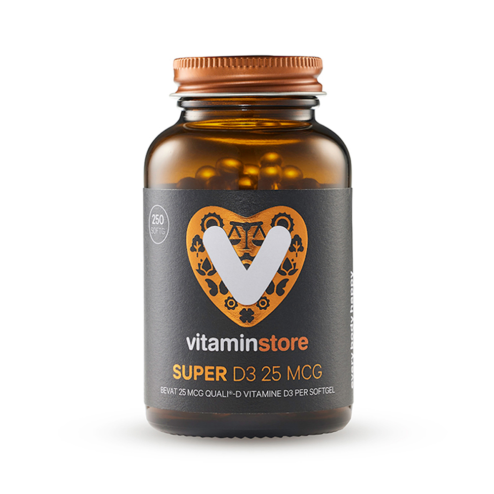  Super D3 25 mcg vitamine D - 250 softgels - Vitaminstore