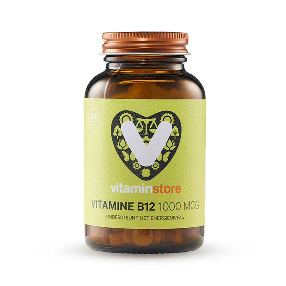  Vitamine B12 1000 mcg methylcobalamine zuigtabletten - 100 zuigtabletten - Vitaminstore