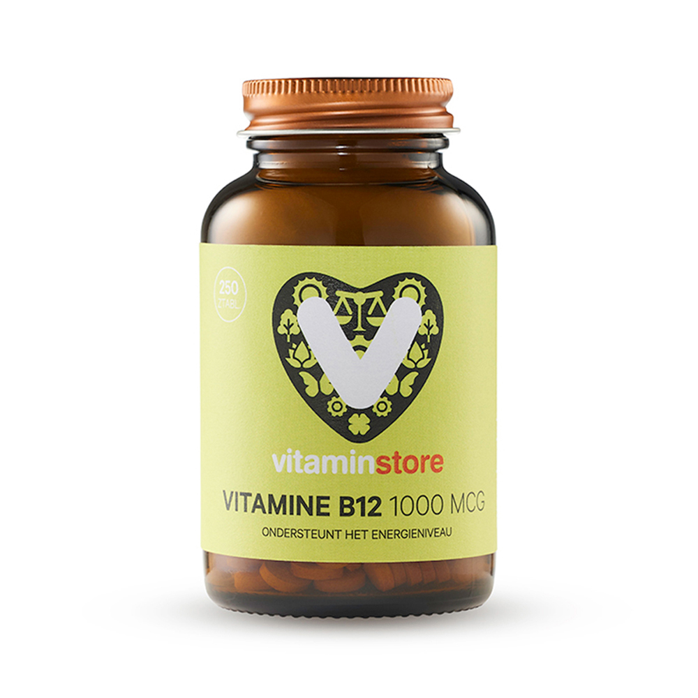  Vitamine B12 1000 mcg methylcobalamine zuigtabletten - 250 zuigtabletten - Vitaminstore
