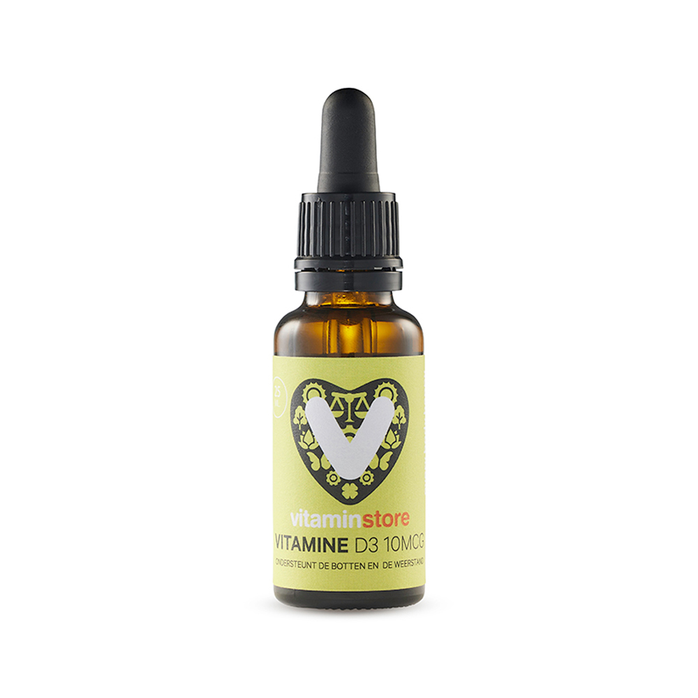  Vitamine D3 vloeibaar 10 mcg (400 IE vitamine d druppels) - 25 ml - Vitaminstore