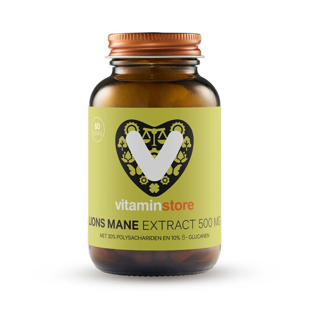 Vitaminstore - Lions Mane Extract 500 mg - 60 capsules - Vitaminstore