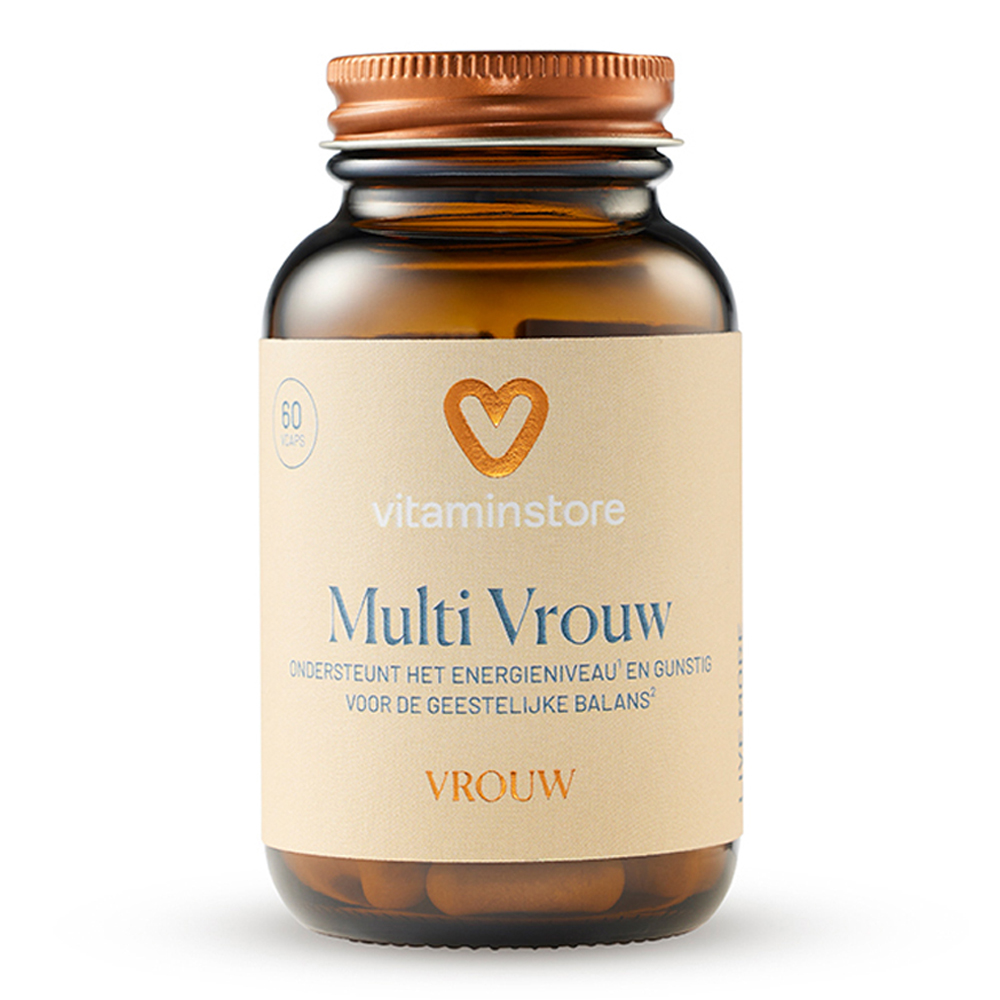 Vitaminstore - Multi Vrouw (Multivitamine) - 120 Plantaardige capsules - Vitaminstore