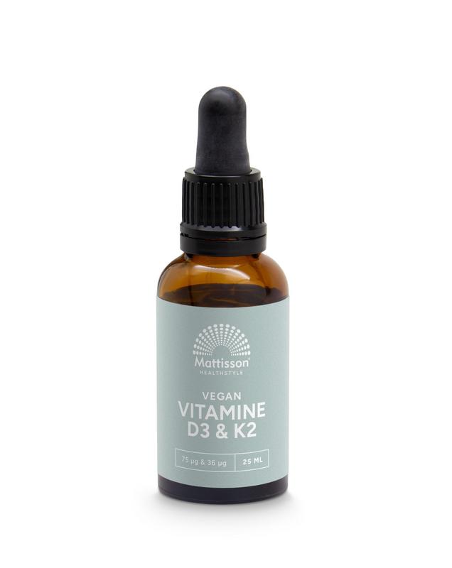 Mattisson Healthstyle Vegan Vitamine D3/K2 75mcg/36mcg druppels