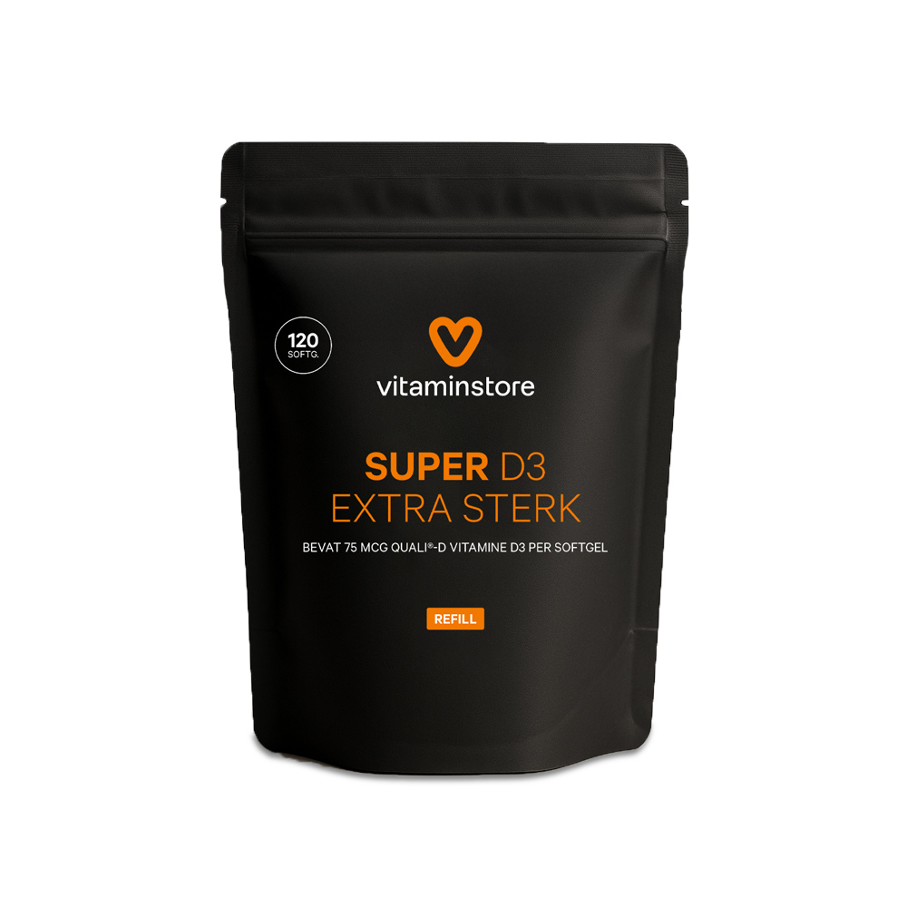 Vitaminstore - Super D3 Extra Sterk refill - 120 softgels - Vitaminstore