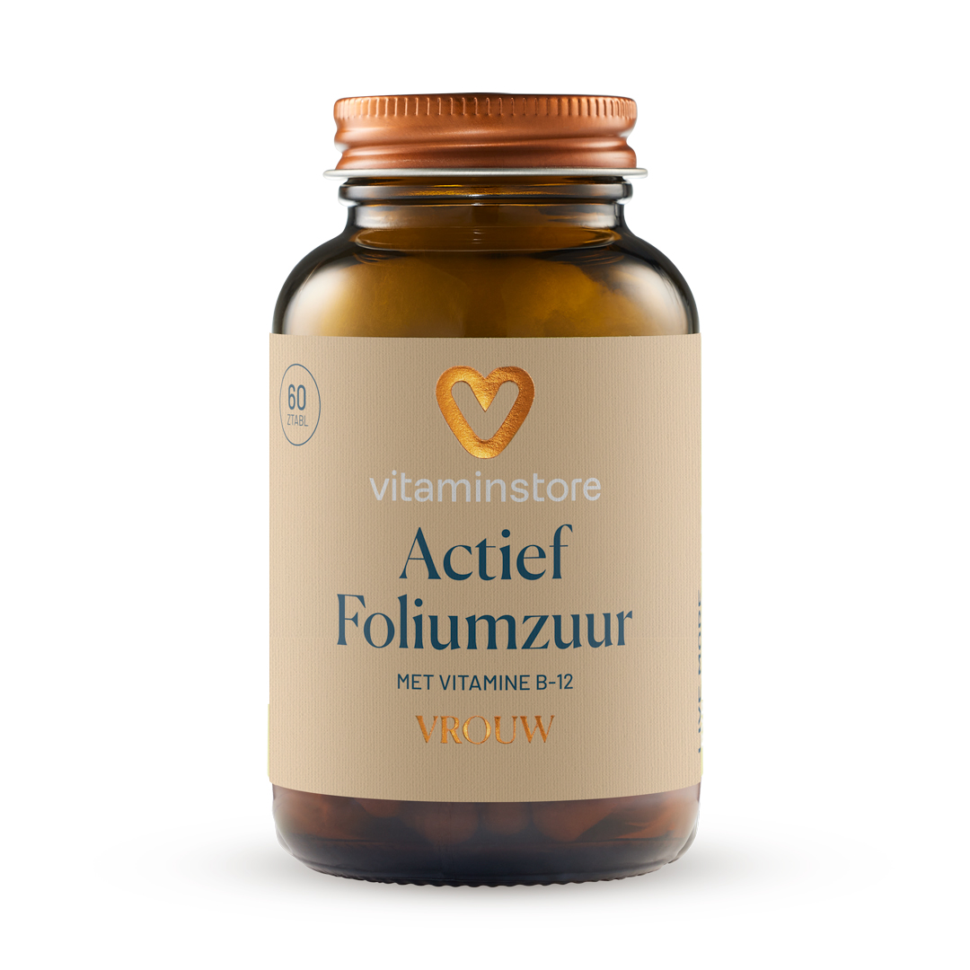 Vitaminstore - Actief Foliumzuur (voorheen Folaat 400) - 60 zuigtabletten - Vitaminstore