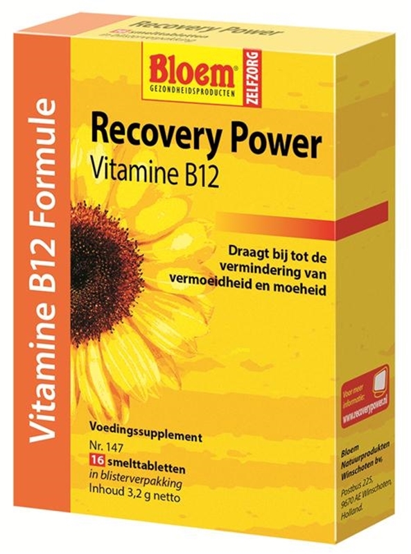 Bloem Natuurproducten Recovery Power vitamine B12 Bloem Natuurproducten Recovery Power vitamine B12 afbeelding