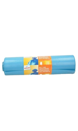 Paclan Huisvuil/afvalzak blauw 120 liter afbeelding