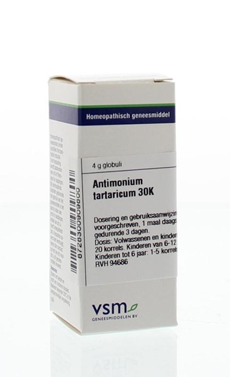 VSM Antimonium tartaricum 30K afbeelding