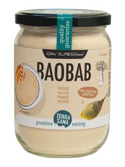 TerraSana Raw baobab poeder in glas afbeelding