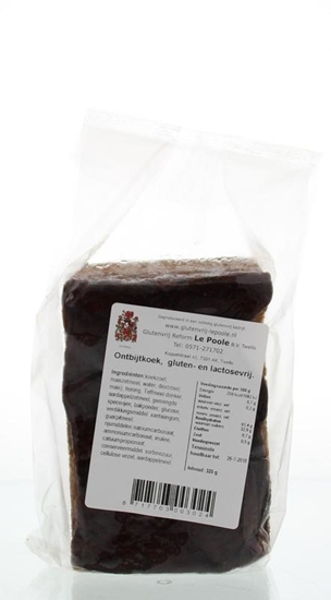 Le Poole Ontbijtkoek gluten en lactose vrij afbeelding