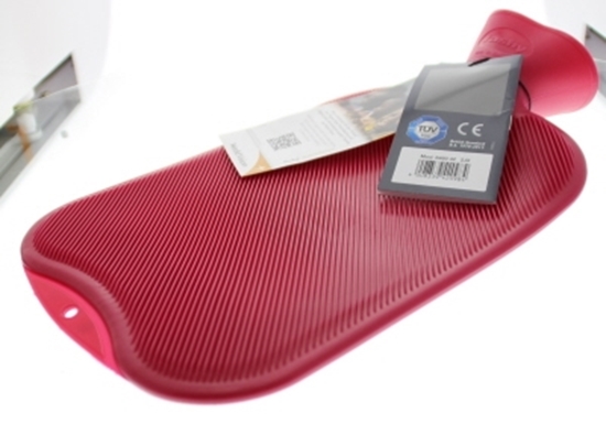 Fashy Kruik warm water zak cranberry dubbele rib afbeelding