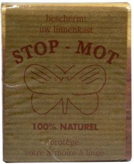 Stop Mot Cederhout vierkant afbeelding