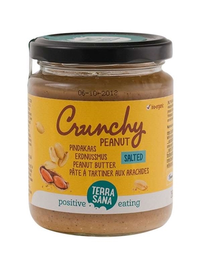 TerraSana Pindakaas crunchy met zeezout afbeelding