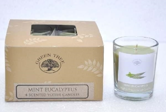 Green Tree Geurkaars mint eucalyptus votive afbeelding