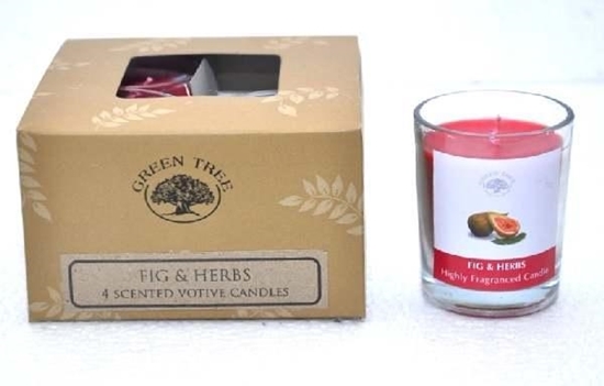 Green Tree Geurkaars figs & herbs votives afbeelding