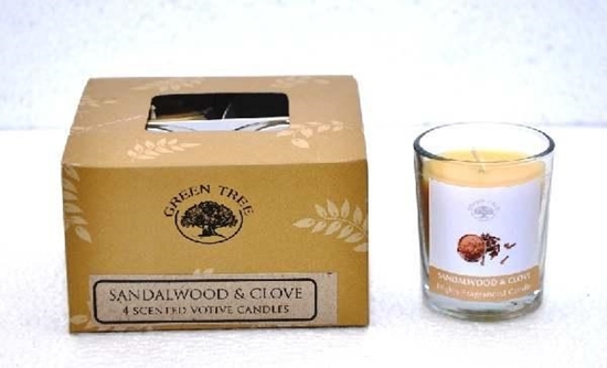 Green Tree Geurkaars sandelwood & clove votive afbeelding