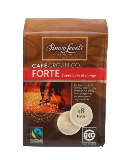 Simon Levelt Cafe organico forte pads afbeelding