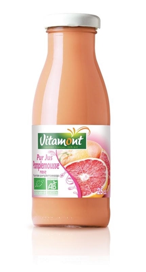 Vitamont Pure roze grapefruitsap mini bio afbeelding