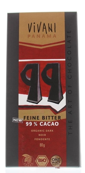 Vivani Chocolade dark 99% afbeelding