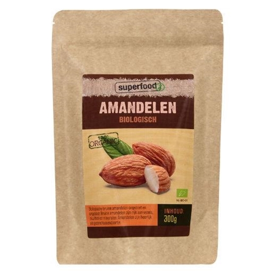 Superfoodz Bruine Amandelen Bio Raw afbeelding