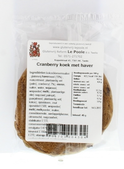 Le Poole Cranberry koek haver afbeelding