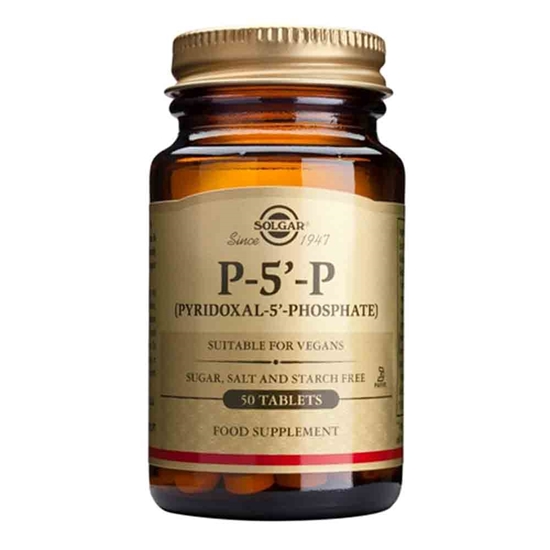 Solgar Vitamins Megasorb B-6 P-5-P 50 mg (vitamine B6 als P5P) afbeelding