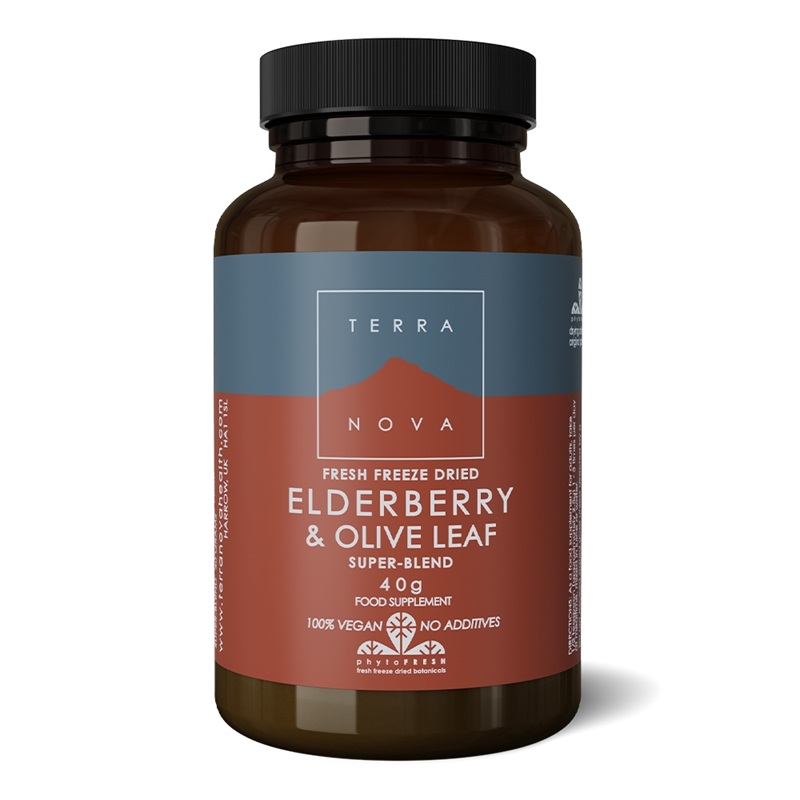 Terranova Elderberry & olive leaf blend Terranova Elderberry & olive leaf blend afbeelding