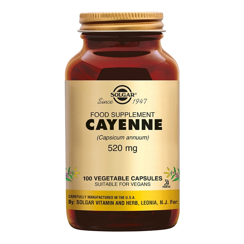 Solgar Vitamins Cayenne (Spaanse peper) Solgar Vitamins Cayenne (Spaanse peper) afbeelding